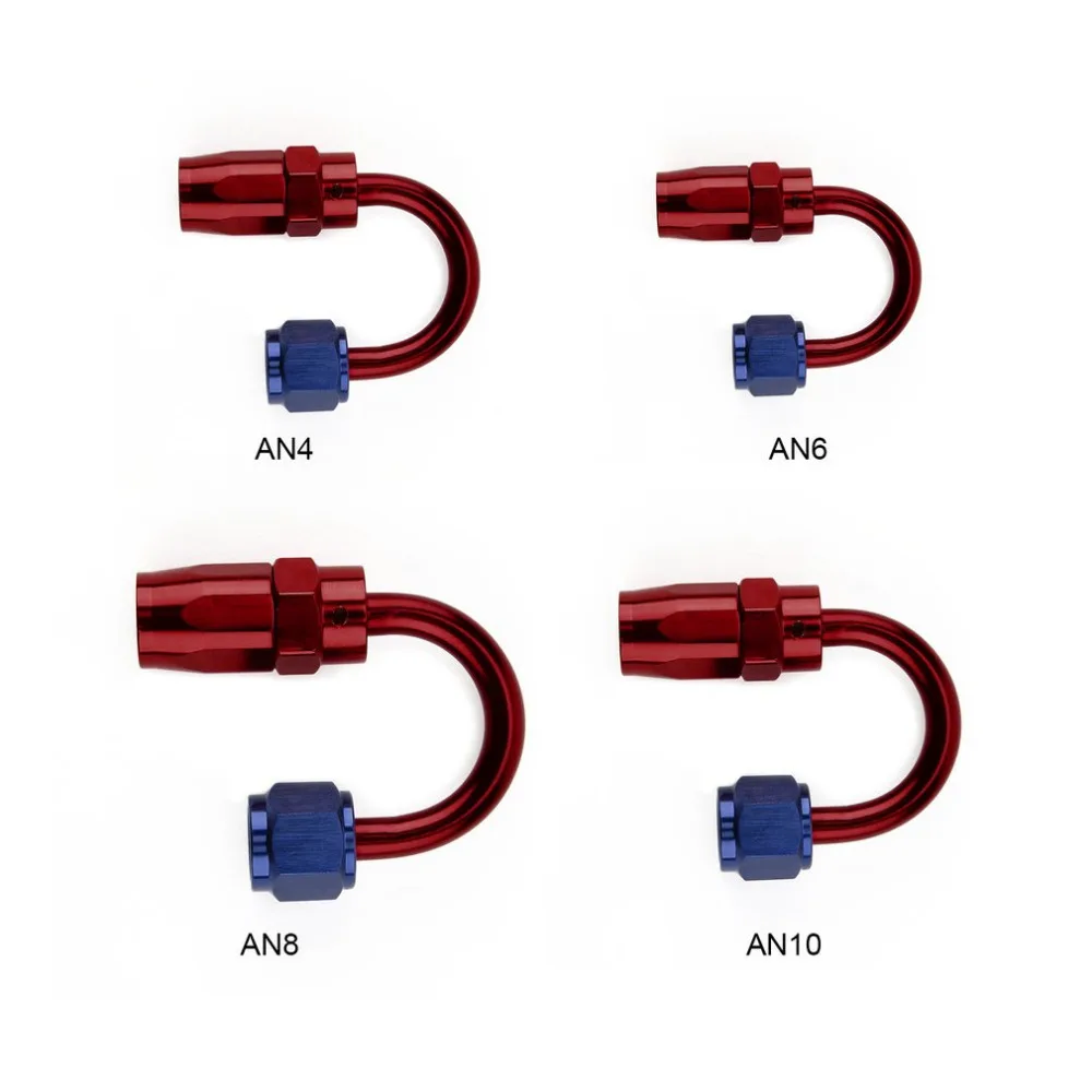 180 Degree Straight Swivel Joint Oil/Fuel/Gas Line Hose End Reusable Male Fitting Universal