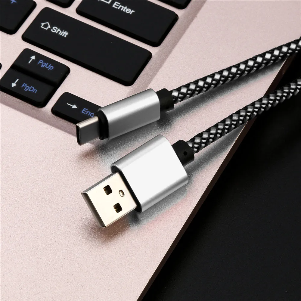 Тип C телефонный кабель нейлоновая прочная плетеная веревка USB-C Тип-C 3,1 кабель для синхронизации данных Зарядное устройство зарядный кабель, шнур универсальные чехлы для мобильного телефона Кабели# M05