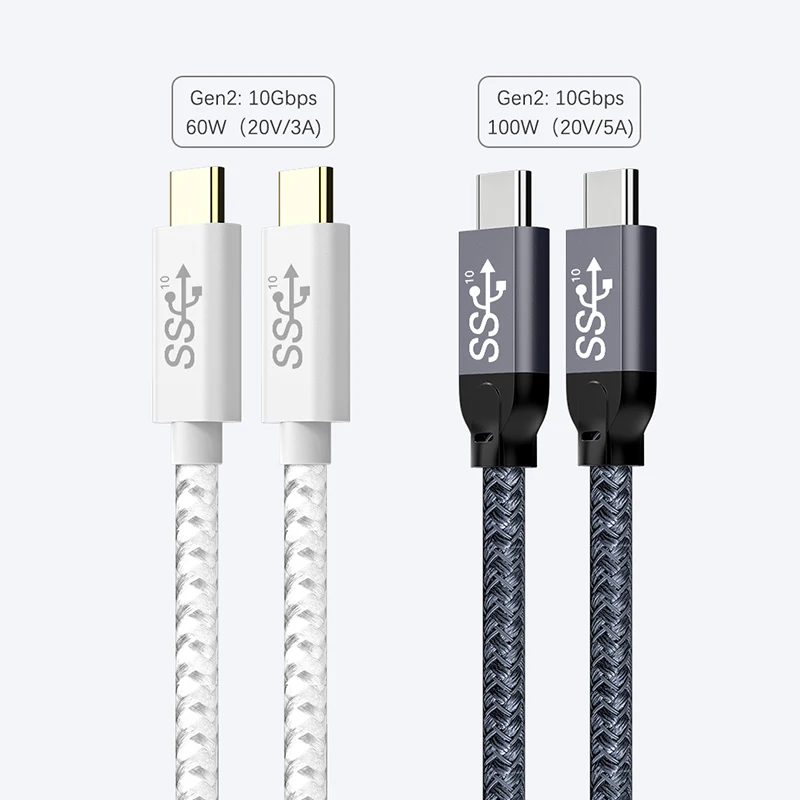IHaitun роскошный 100 Вт кабель типа C для type 5A QC 3 0 4 USB 1 Gen2 10 Гбит/с быстрое зарядное