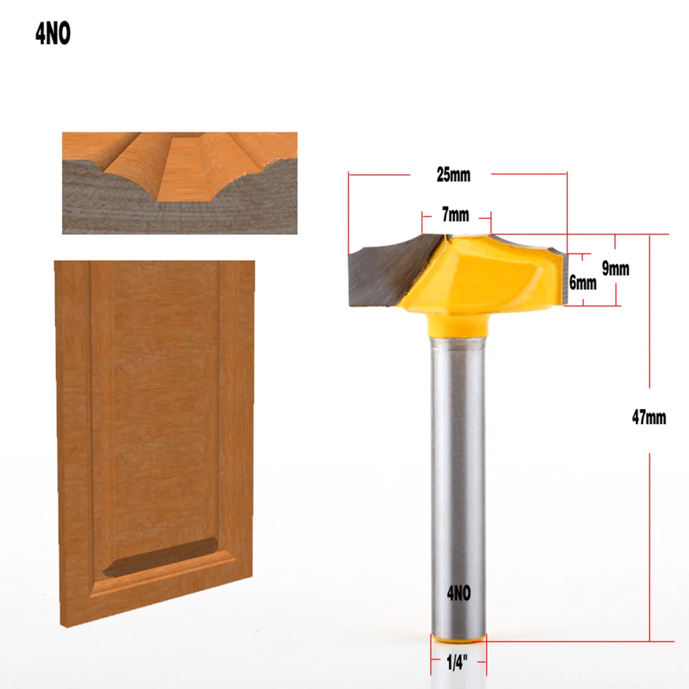 

6Pcs 1/4 inch door plank cutter engraving machine CNC cutter woodworking router bit for wood carbide Qingping bit