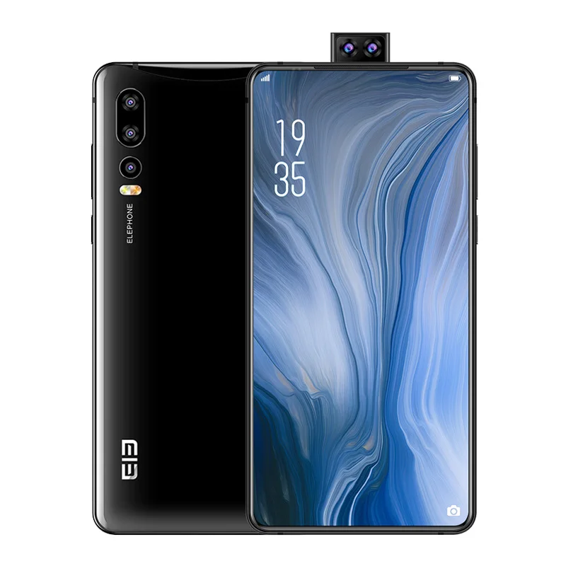 Elephone U2, 16 Мп, всплывающая камера, мобильный телефон, Android 9,0, MT6771T, четыре ядра, 6 ГБ+ 128 Гб, 6,26 дюйма, FHD+ экран, Face ID, 4G, LTE, смартфон - Цвет: Black