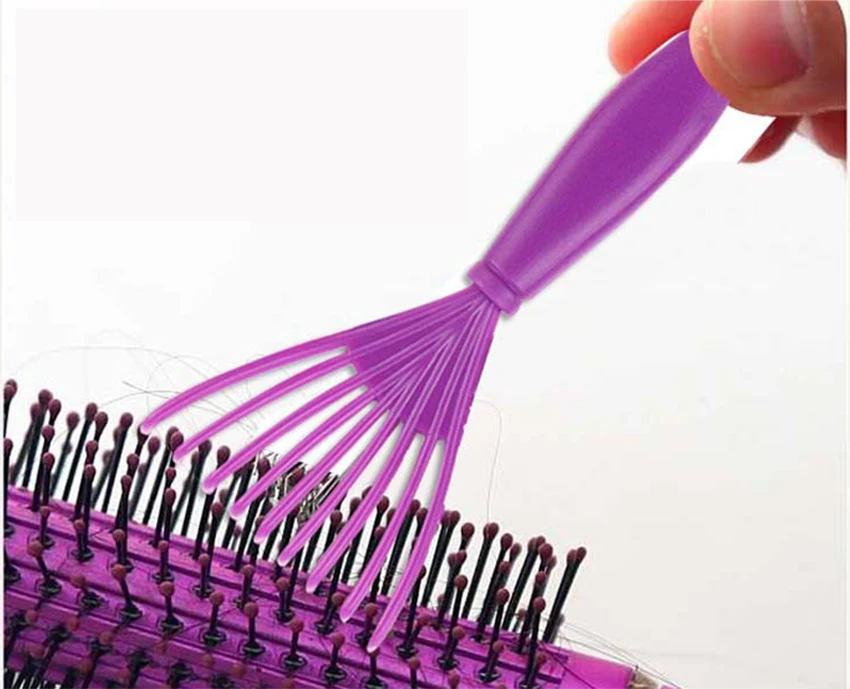 Pro 1 шт пластиковая расческа Cleaner мини расческа для волос очистки маленькая Заколка-крабик кисти косметические инструменты в разные цвета
