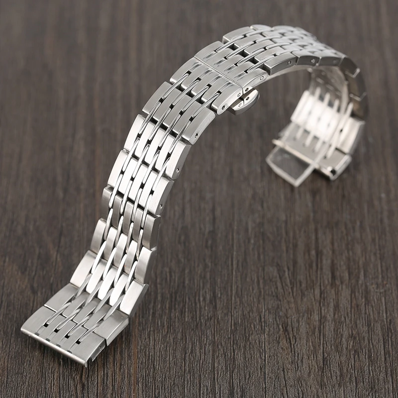 20 мм 22 мм 24 мм мужские однотонные часы из нержавеющей стали ремешок металлический ремешок для браслетов наручные часы заменить Мужские t для мужчин женские наручные часы