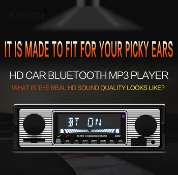 

Kebidu 12V Bluetooth Auto Car Radio 1 Din Stereo Audio MP3 Player FM Radio Receiver Support Aux Input Bluetooth USB FM Radio