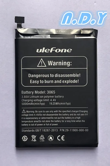 

100% original battery Ulefone Armor 5 (3065) 5000mAh For ULEFONE armor 5 Bateria Batterie Cell Phone Batteries