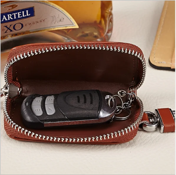 Hot Sale Leather Car Key Case Wallet For Men, High-Grade Leather Car Key Bag Stickers Diamond Crocodile Pattern