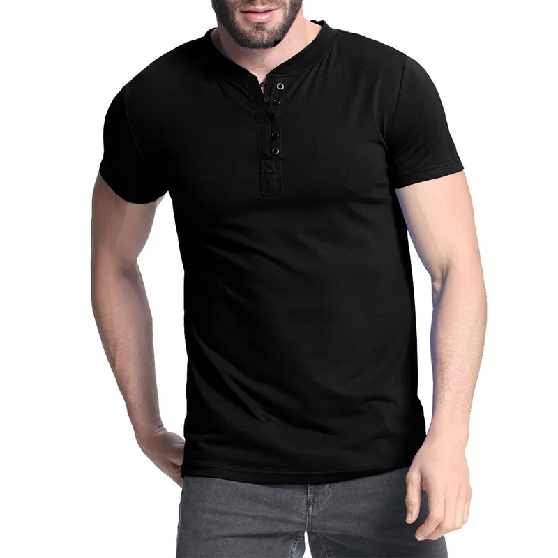 Stylish Men/'s Summer Short Sleeve Shirts T-shirt Lapel Slim Fit Tee Tops