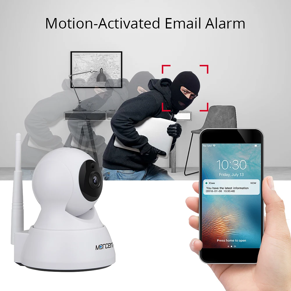 

Morcembr Night Vision CCTV Camera Baby Monitor IP Security Camera 720P Wireless Wired P2P Wifi Cameras Dummy CCTV Cameras