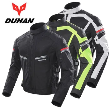 

2019 New DUHAN Summer Mesh Breathable Motorcycle Jacket Reflective Motorbike Jackets of Oxford Cloth 600D and CE Protective gear
