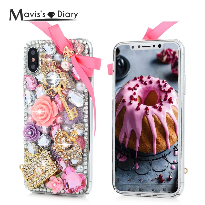 

3D Bling Handmade Rhinestone Case For iPhone X Luxury Glitter Crystal Diamond Protective Shell Cover For iPhone X