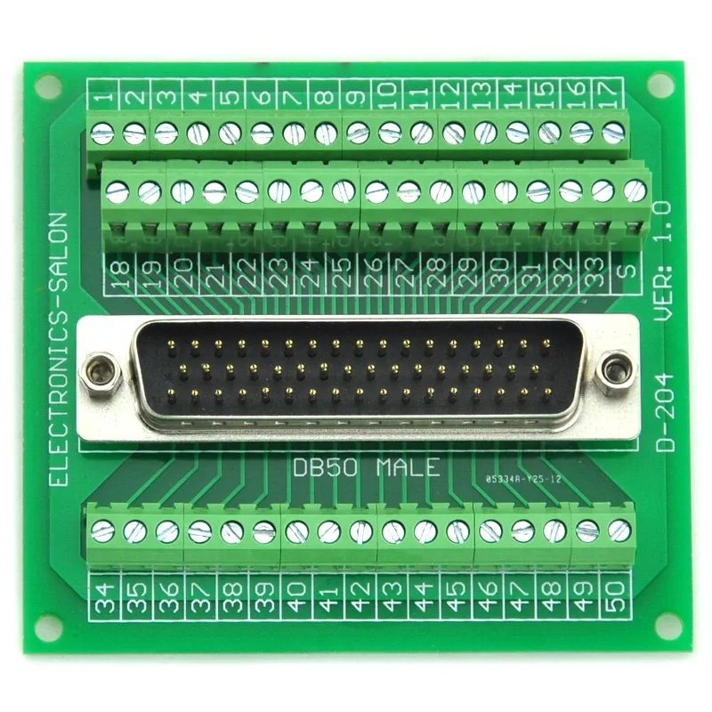 D-SUB DB50 Male Header Breakout Board Terminal Block Connector. | Обустройство дома