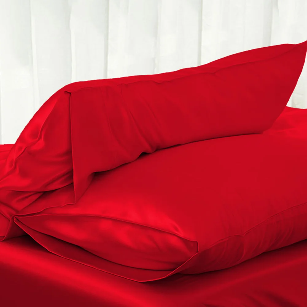 Высокое качество, Мягкая Наволочка из натурального шелкового атласа, Наволочка на стул, постельные принадлежности, Наволочка на подушку, квадратная наволочка для подушек, постельное белье, разноцветная 27 - Цвет: A8 Red
