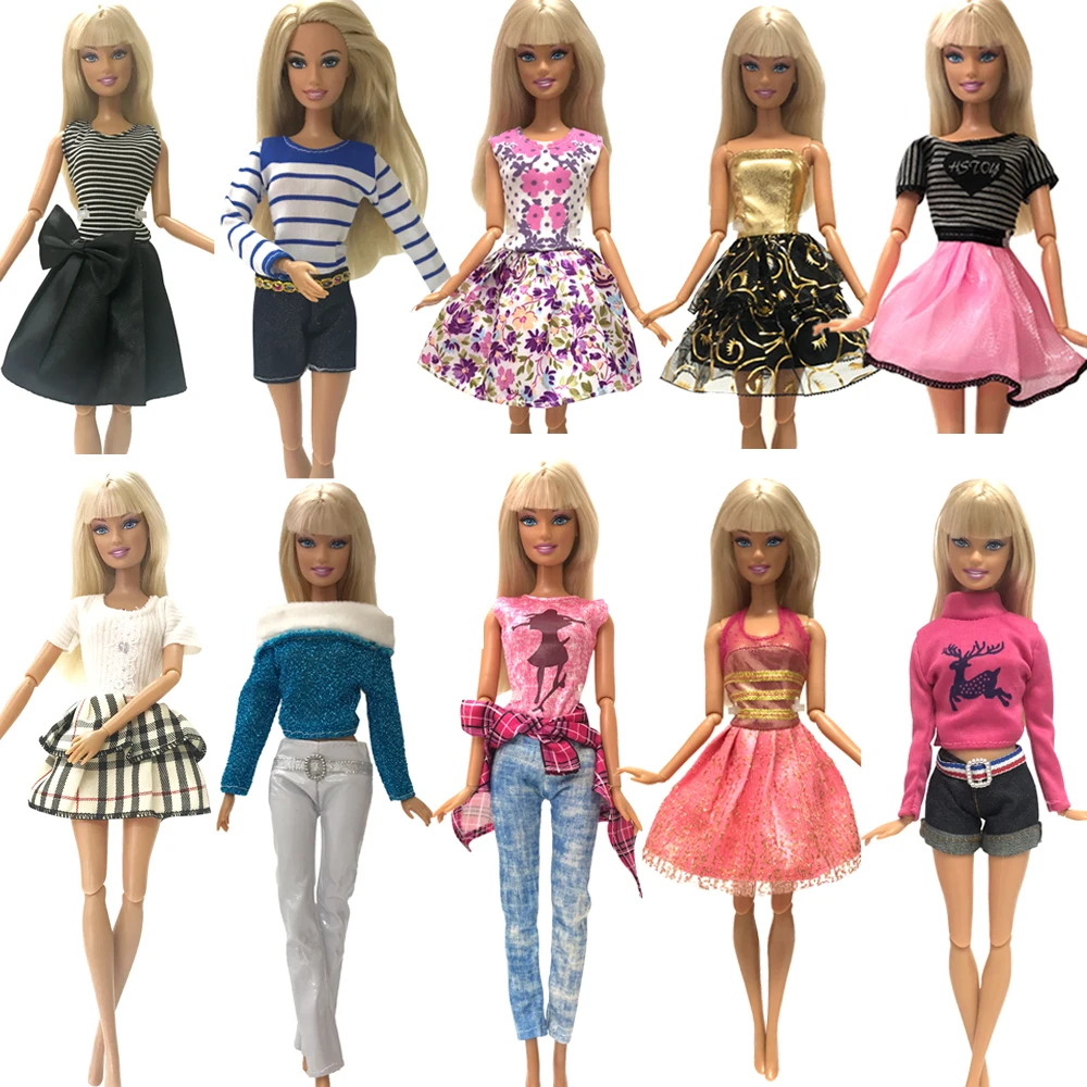 NK 10 шт. платье принцессы куклы благородные вечерние платья для куклы Барби аксессуары модный дизайн наряд лучший подарок для девочки DIY кукла JJ