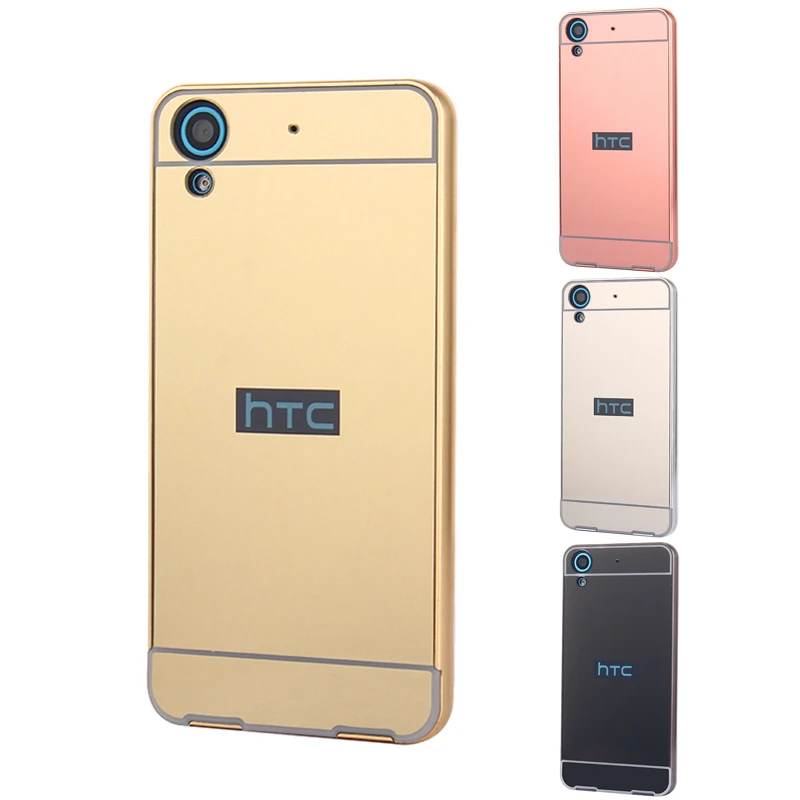 

For HTC Desire 530 630 5.0" Case Plating Metal Frame with Mirror Effect Back Cover Hard Phone Case for HTC Desire 530 630 5.0