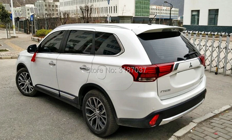 Для mitsubishi outlander спойлер высокого качества ABS пластик Неокрашенный задний спойлер на крыло, крышу багажника губы крышка багажника автомобиля стиль