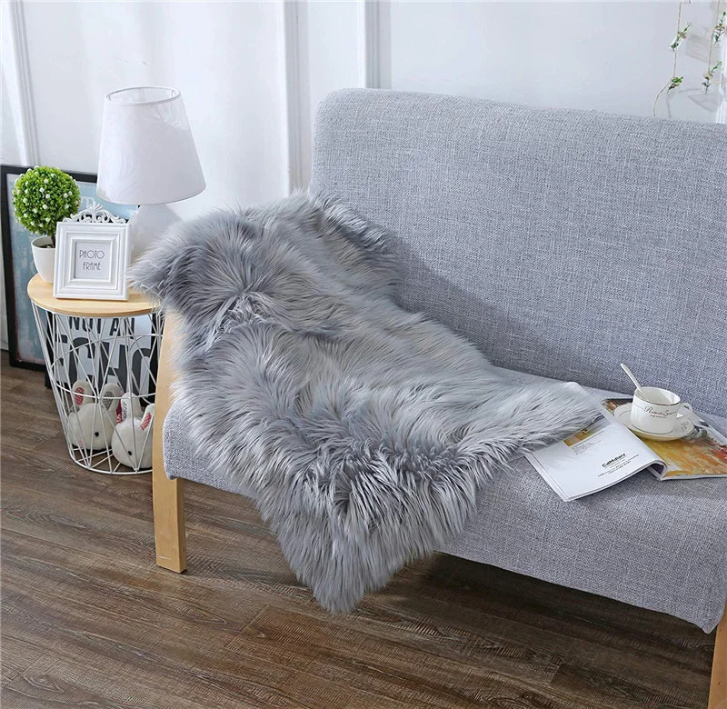 Мягкий Пушистый Ковер из искусственного овчины мех 3d гостиная стул с ковриком покрытие ковер диван пол для чистки ковров, для дома роскошный прикроватный коврик для спальни
