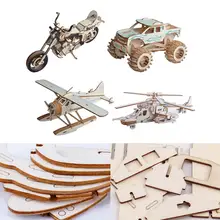 DIY 3D деревянная головоломка Развивающие игрушки для детей сова Автомобиль Мотоцикл самолет Дом Модель сборная игрушка подарок для мальчиков девочек