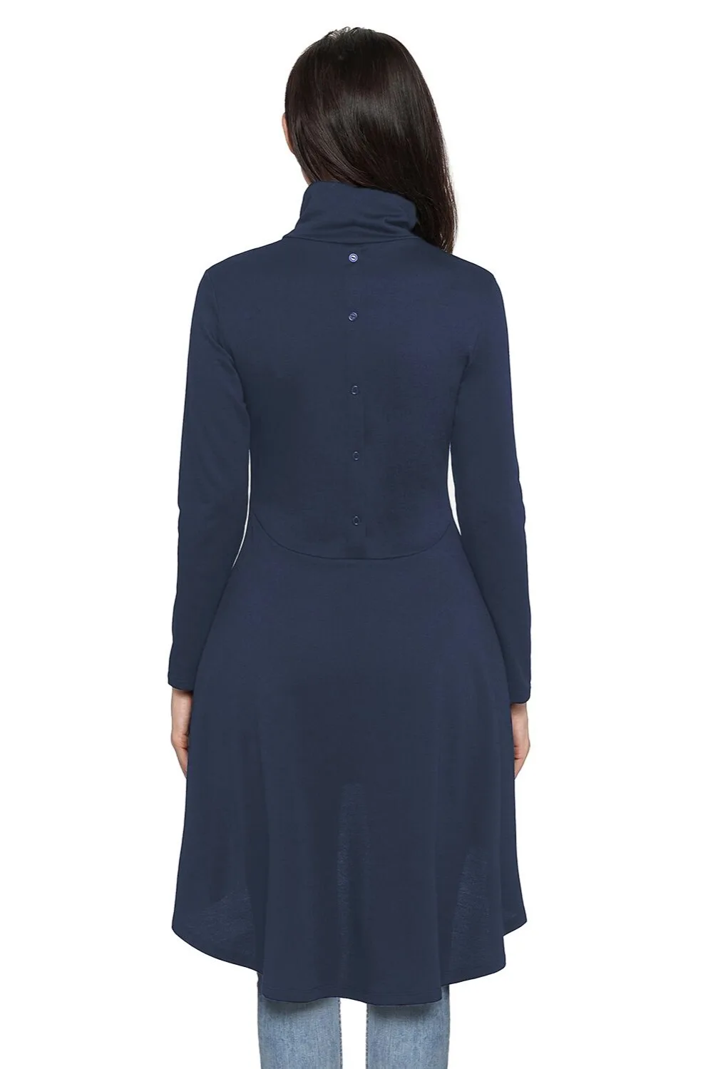 Navy-Long-Sleeve-Pocket-High-Low-Tunic-LC250662-5-2