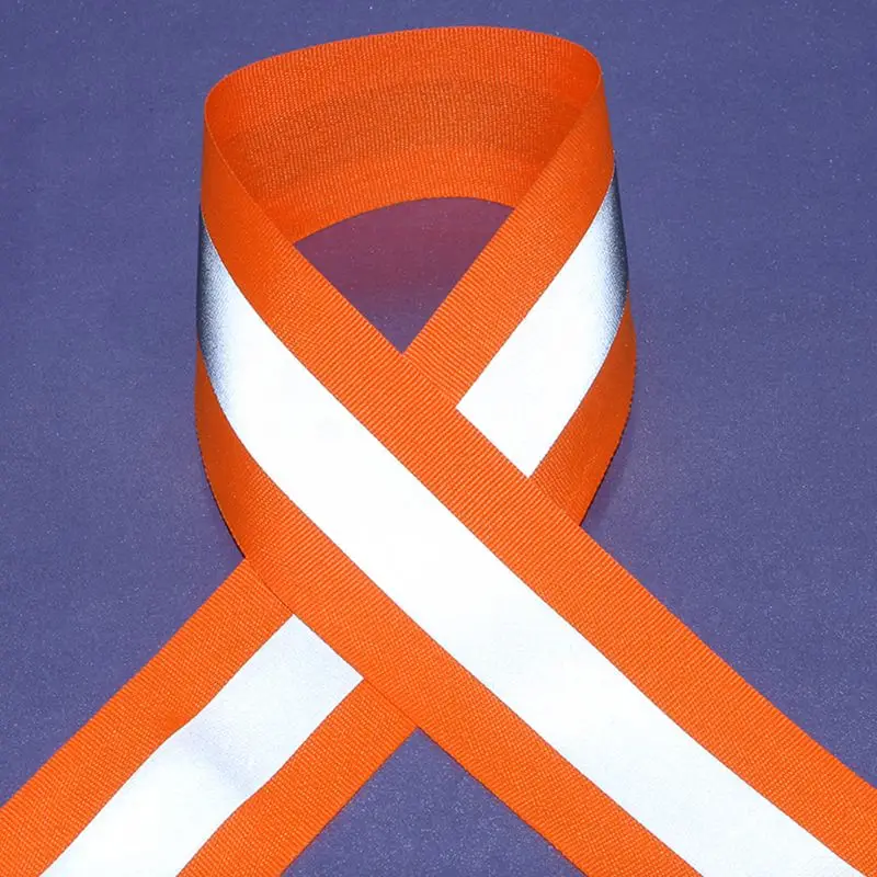 

High visibility Reflective Fabric Fluorescence Green Safe Warning Tape Sew On Clothing Traffic Safety Supplies 50M