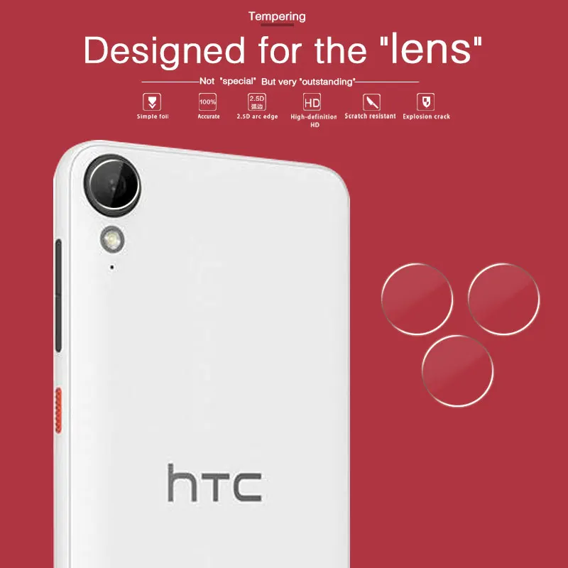 

Camera Lens Protective Tempered Glass Film For HTC Desire 825 5.5 in Clear Lens Screen Protector Anti-scratch Rear Camera Glass