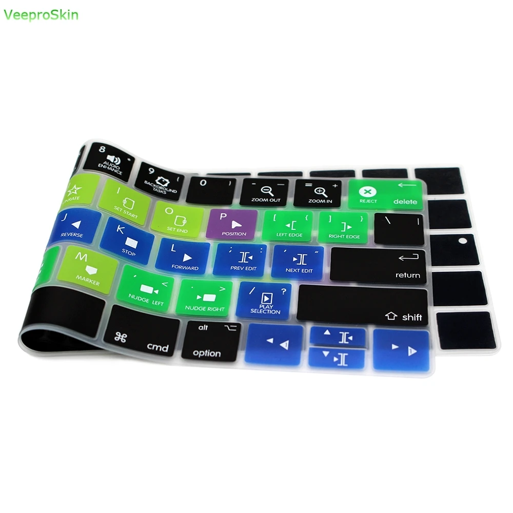 Final Cut Pro X для Macbook 13 дюймов A1706 15 A1707 A1989 A90 сенсорная панель Короткие клавиши Тонкий