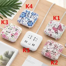 Prise électrique usb 220v, 1 pièce, cordon d'alimentation mural, baguette universelle, 3.0 mètres