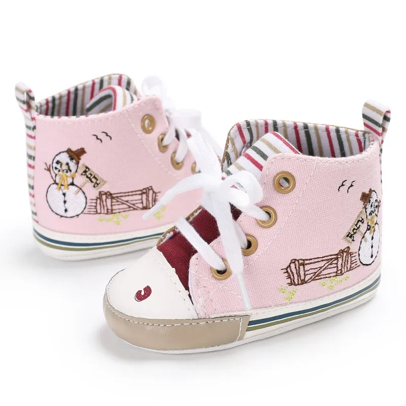 Baby Shoes Infant Toddler Newborn Boys Kids First Walkers Crib Spring Autumn Soft Soled Lace-Up High Top Sports Sneakers Boots - Цвет: Армейский зеленый