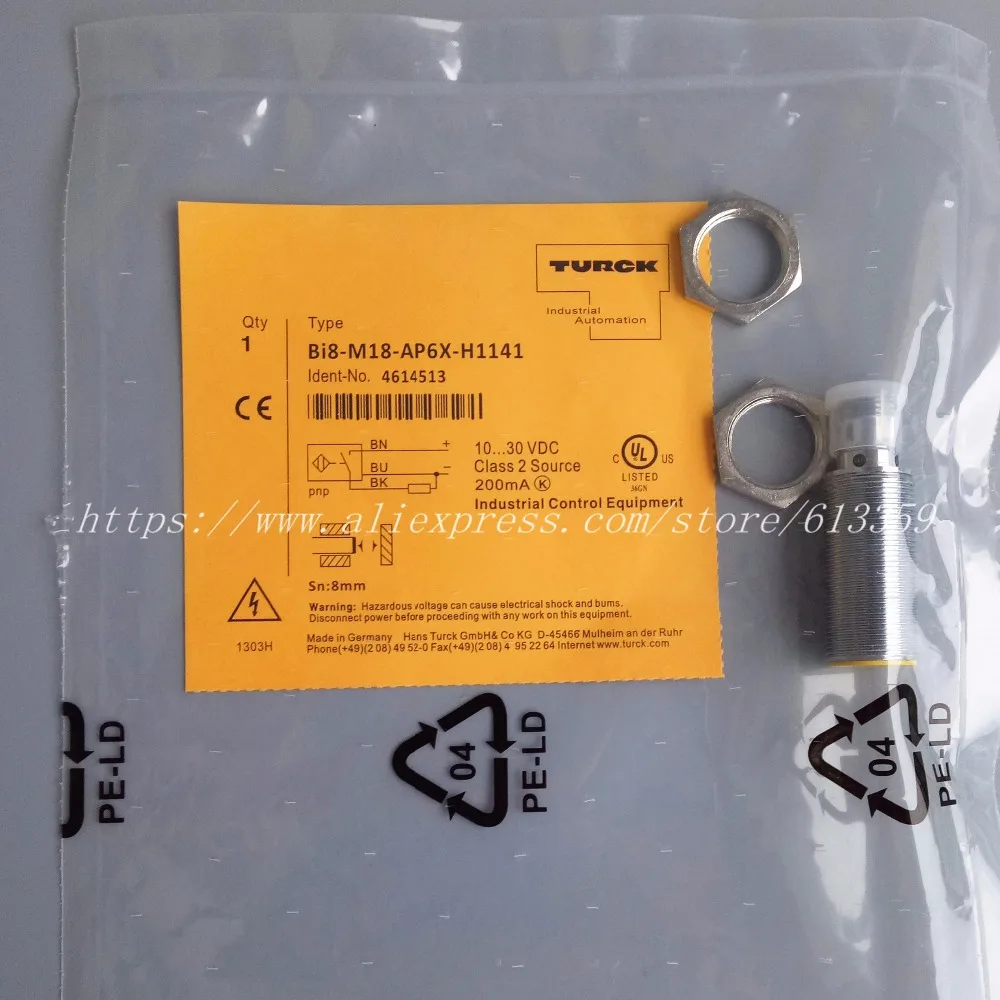 Turck BI8-M18E-AN6X-H1141 Proximity Sensor NEW IN Bag