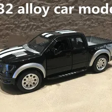 1:32 сплава модели автомобилей, высокая моделирования Raptor пикап, металл Diecasts, игрушки, отступить и мигает и музыкальные