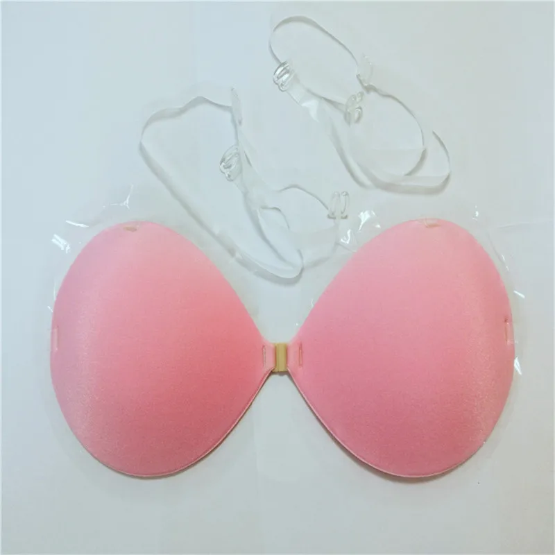Free shipping/Sexy Strapless Bras For Women Pink Color Push up Bra