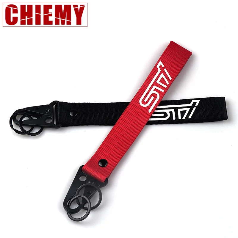 

Fashion Metal Ribbon Key Chain Key Ring Car Styling For Subaru STI WRX Forester XV Legacy Impreza BRZ Car accessories