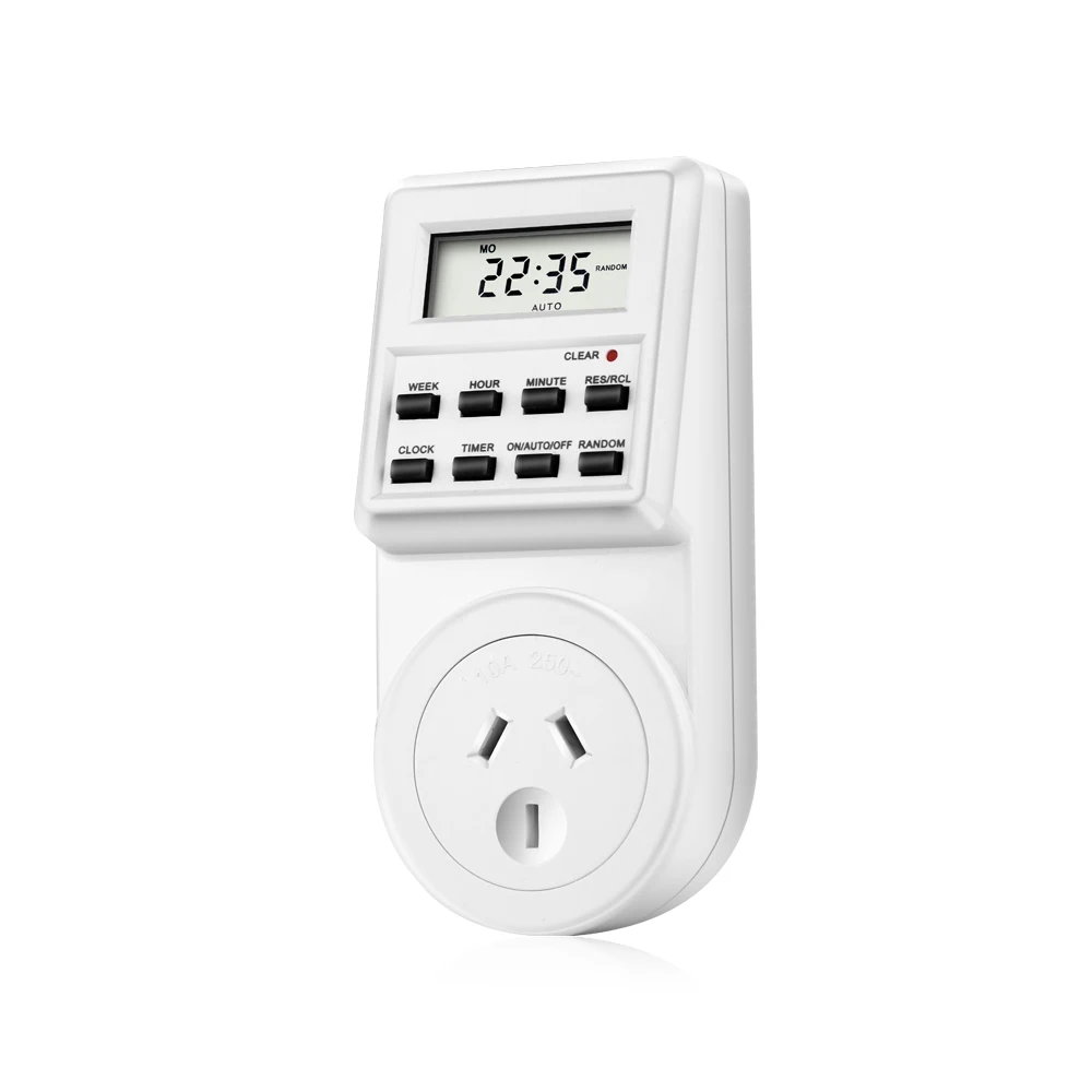 АС Plug цифровой таймер переключатель гнездо TM03 плагин Стиль большой ЖК дисплей Smart