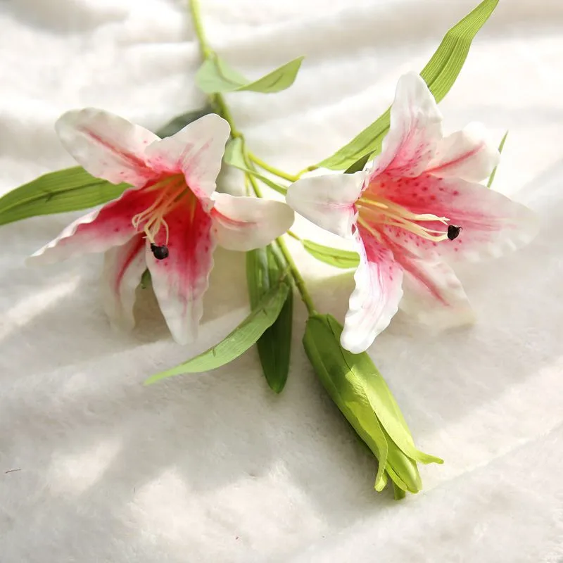 

Perfume Lily Film Handle Wedding Decoration Crafts Artificial Flower Fake Flowers Home Decoration high quality China flowers