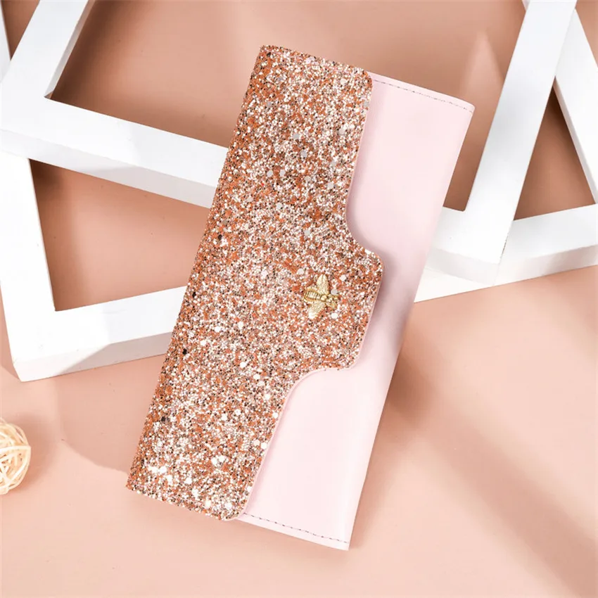 

2019 Sequin Women Wallet Ladies Purses Clutch Wallets Female Fashion Long Bag Large Capacity Card Holder Carteira Feminina W084