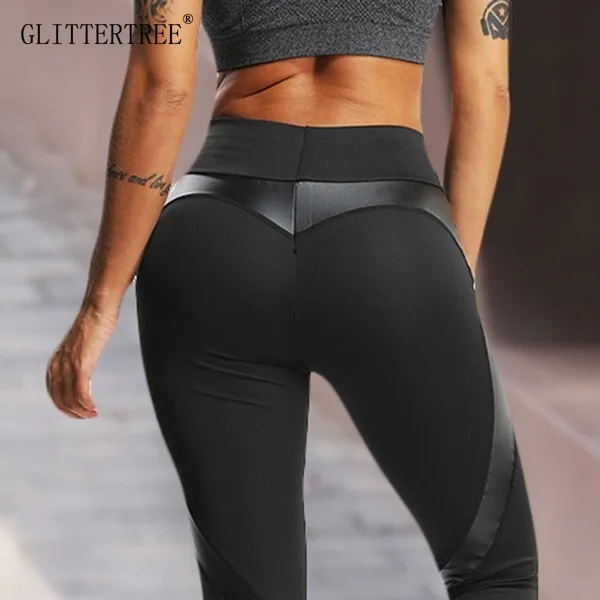 

Yoga pants stitching reflective love yoga sports breathable slim peach hip leggings women tights sports gym fitness pants pants