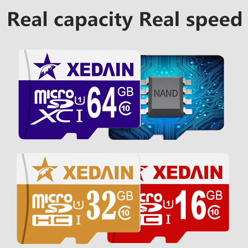 Xedain карты памяти Micro SD карт 16 ГБ 32 64 class 10 Calss10 microsd мини сотовый телефон tablet адаптер
