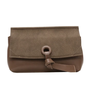 

Solid Color Messenger Bag Ladies Simple Style Shoulder Bag Ladies Flip Fashion Handbag Pouch
