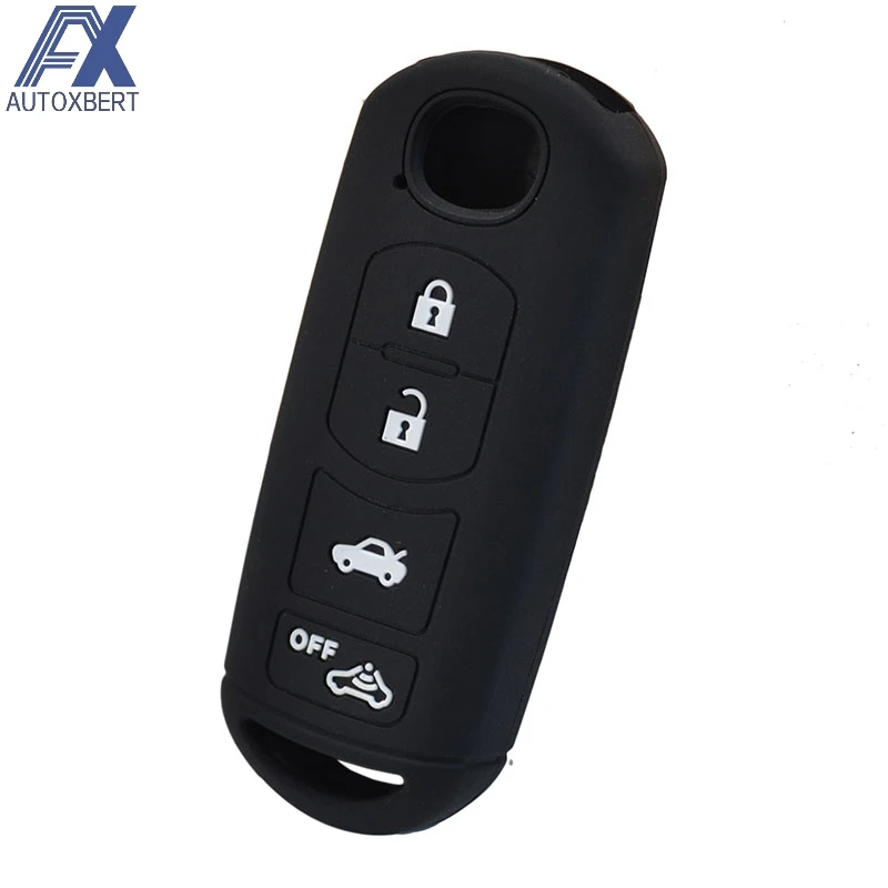 

AX 4 Button Silicone Car Remote Key Fob Shell Cover Case For MAZDA 2 3 5 6 CX-5 CX-7 CX-9 Miata MX-5 Axela Skin Holder Protector