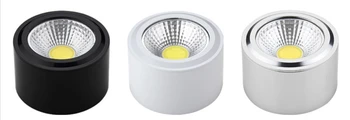 

Dimmable Led COB Ceiling LED Downlight 7W Rotating 85-265V Warm / white surface mounted Indoor Lighting