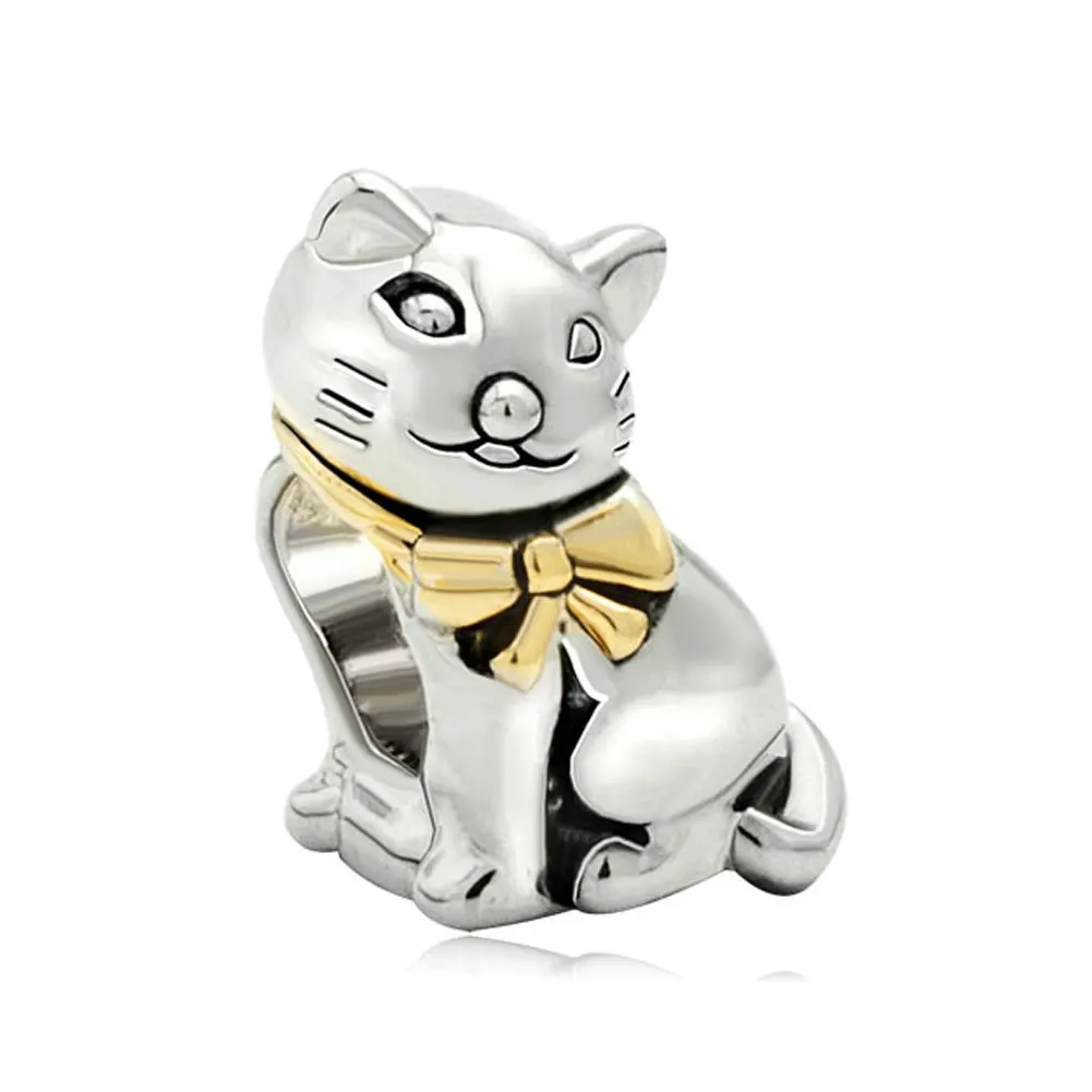 Cat Animal Charm Fit Bracelet 925 Sterling Silver Charms For DIY Jewelry Making DIY Accessories Jewelry