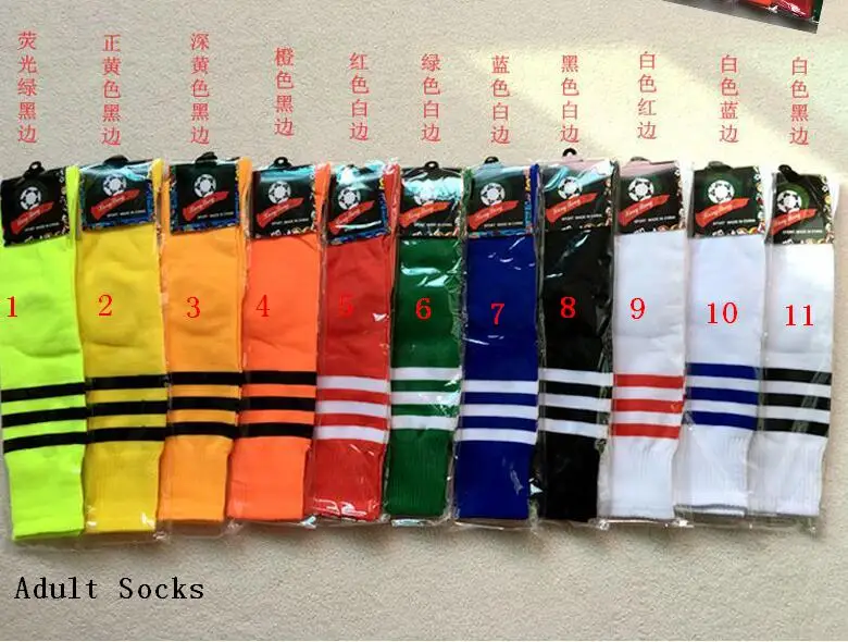 

Children Football Socks Boys Soccer Sock Kid's Above Knee Plain Socks Long Soccer Stockings Men Over Knee High Sock Baseball