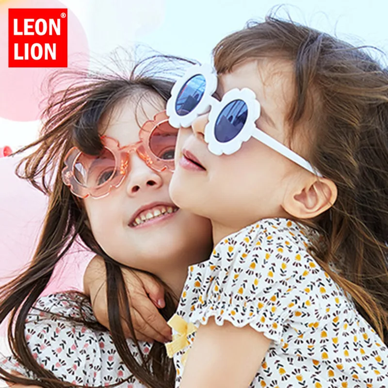 

LeonLion Flower Lovely Sunglasses Girls Vintage Metal Luxury Glasses Boys Retro Travel Shopping Oculos De Sol Feminino UV400