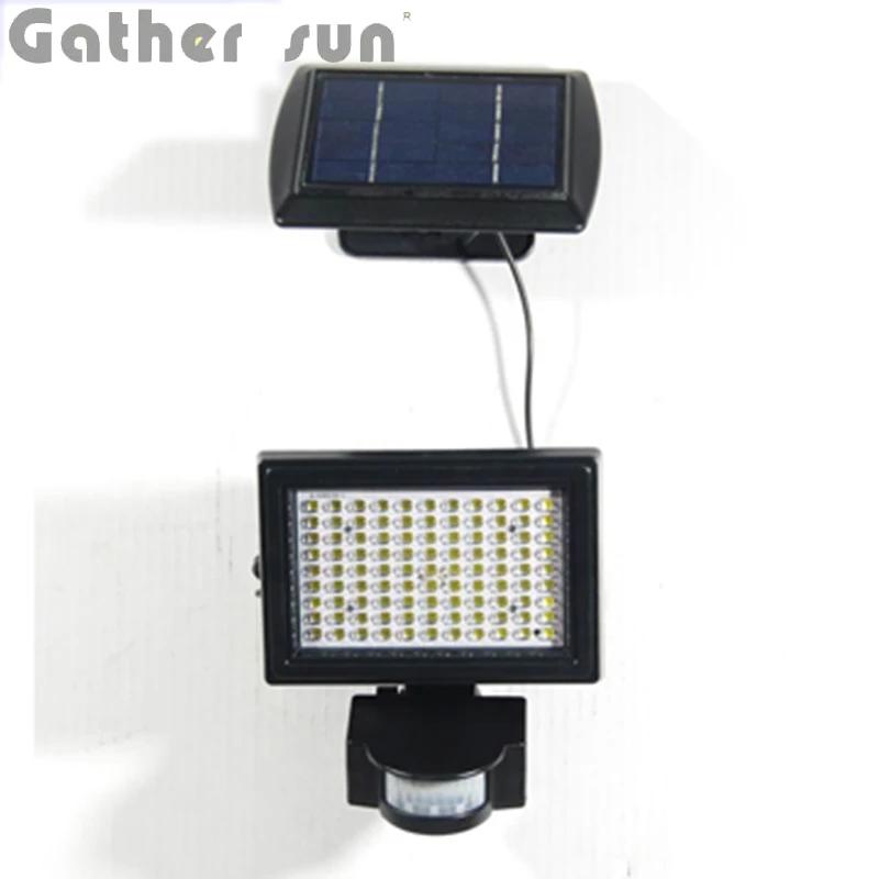 

GatherSun LED Solar Light Outdoor Solar Powerd Pir Motion ABS Body With 3M Wire Wall Lamp For House Yard Garden Lighting