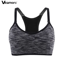 VEAMORS, 2 стиля, спортивный бюстгальтер для йоги, для женщин, для фитнеса, бега, дышащий, ударопрочный, жилет, топ, мягкий, эластичный, пуш-ап, бюстгальтер, женские топы