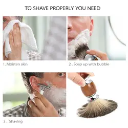 Щетка для бритья с ручкой из смолы Парикмахерская для мужчин удаление бороды для лица приспособление для бритья щетка для бритья