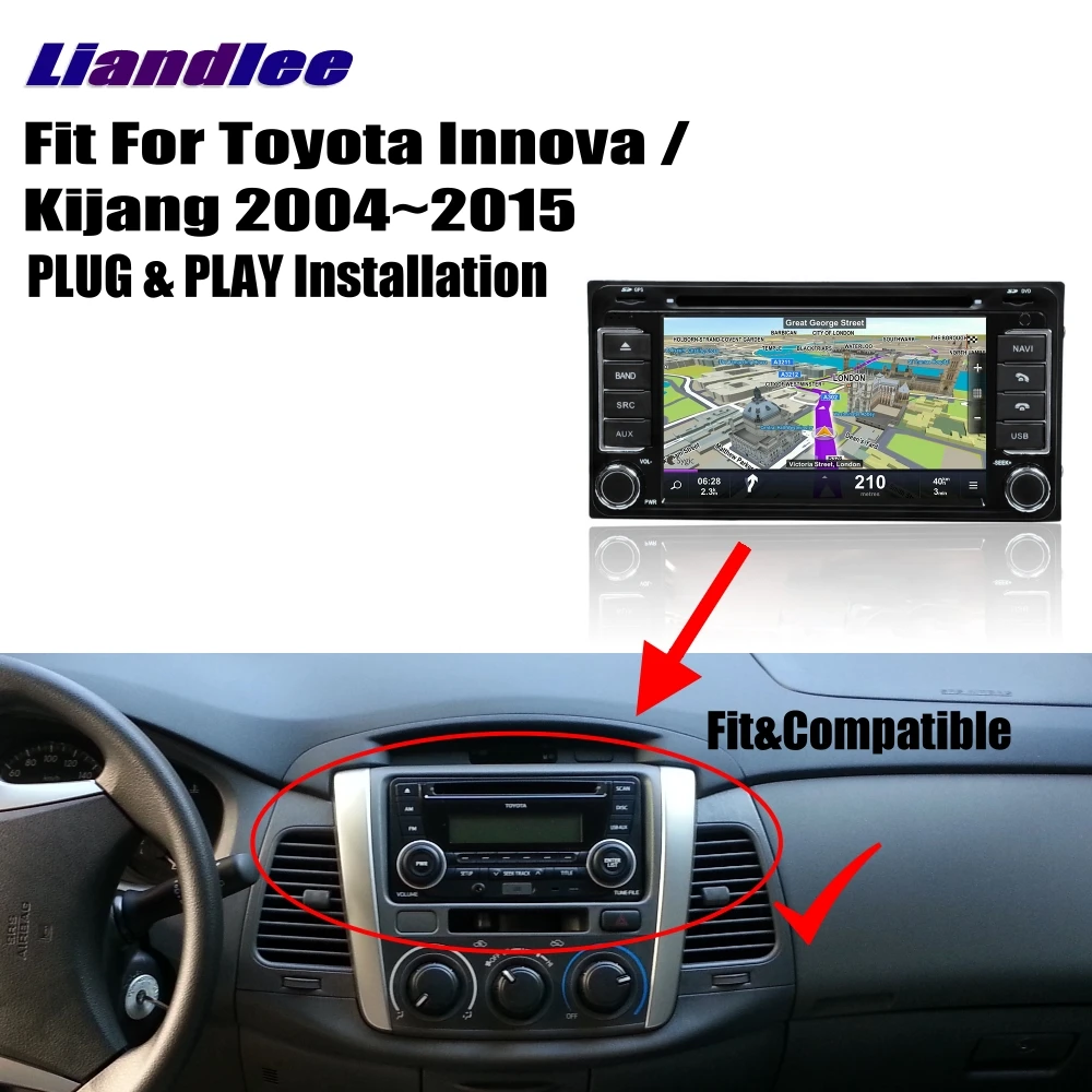 Best Liandlee Android For Toyota Innova / Kijang 2004~2015 Car Radio CD DVD Player GPS Navi Navigation Maps Camera OBD TV 1