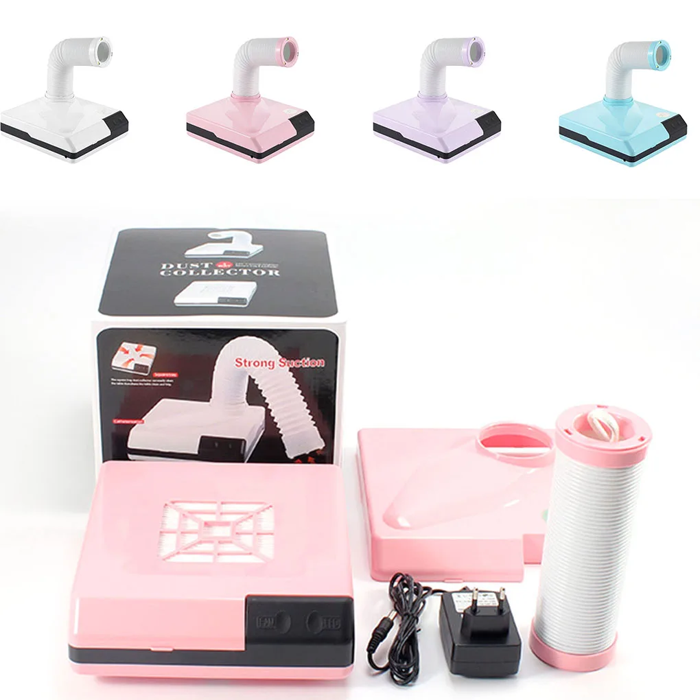 

ibcccndc60W Professional Nail Vacuum Cleaner Powerful Nail Dust Collector Machine Retractable Elbow Design Fan Manicure Tool