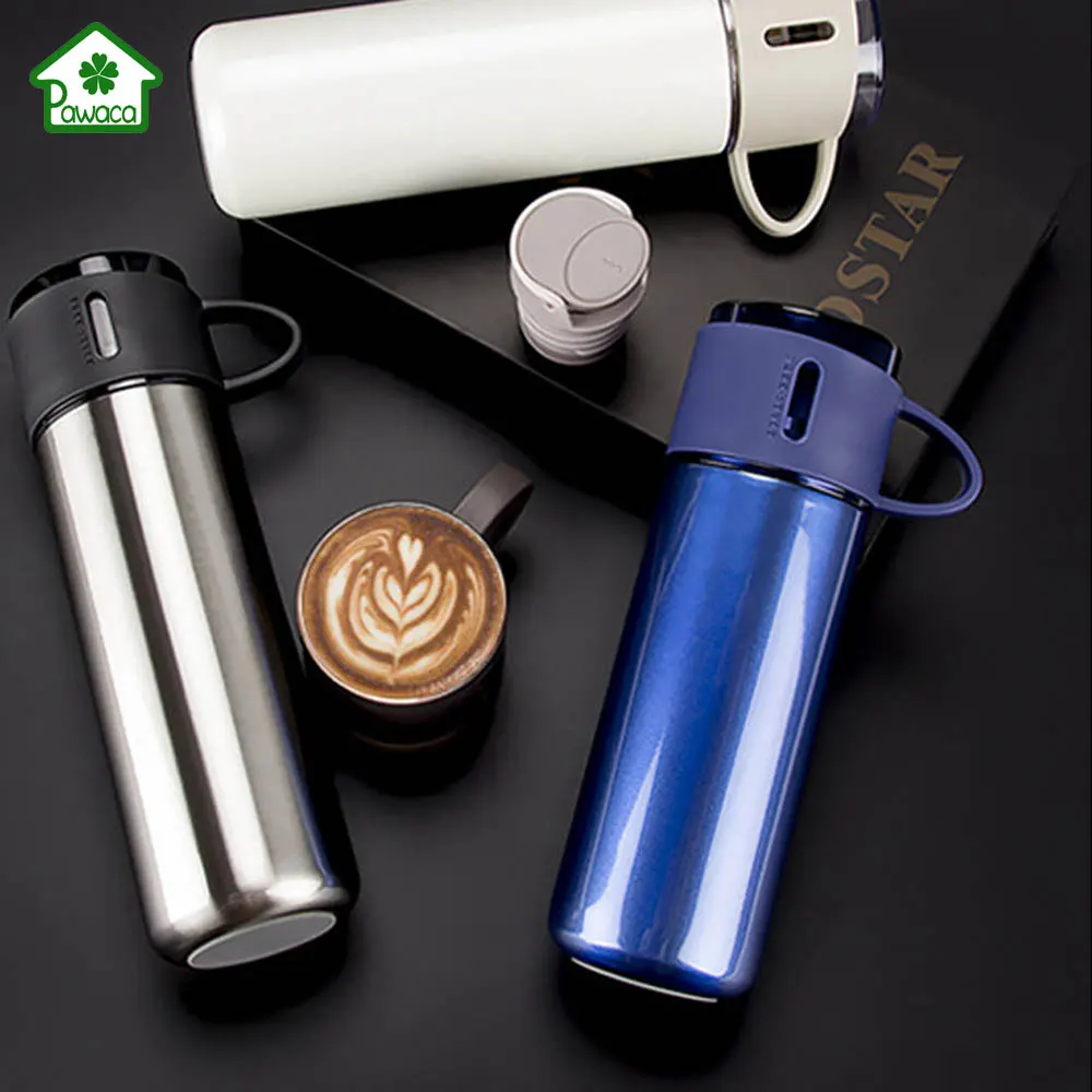 

450ml Stainless Steel Thermos Cup Portable Lid Vacuum Flasks Mug Car Travel Business Thermo Cups Thermal Bottle for Gifts Cup