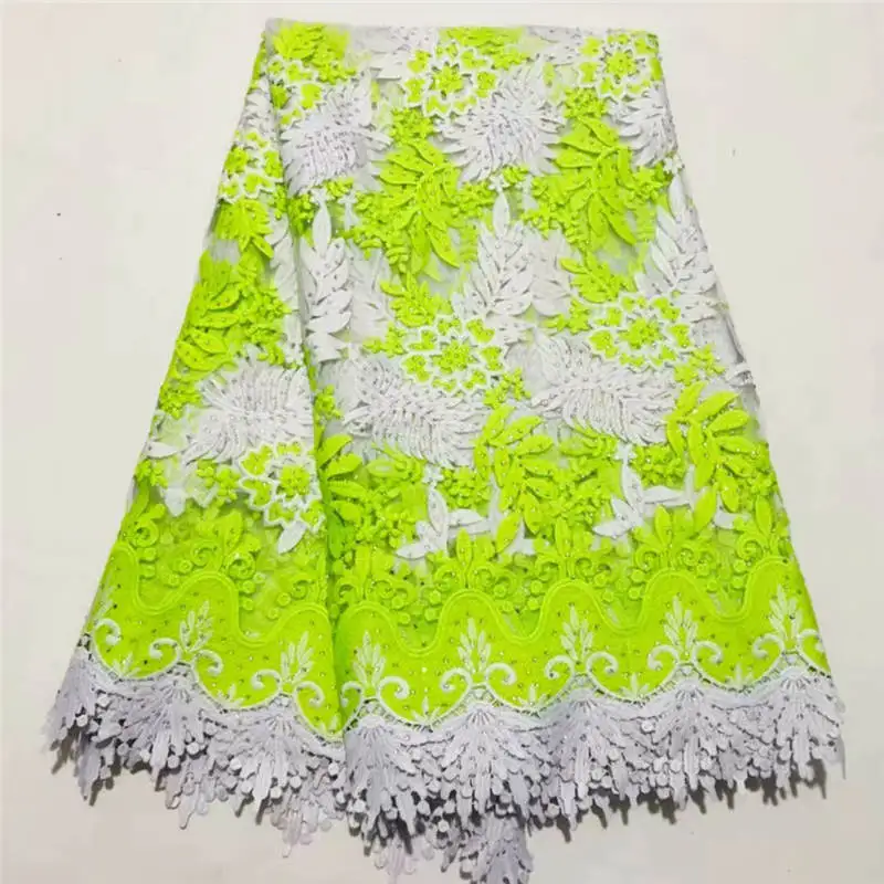 

DF!African Lace Fabric High Quality French Net Embroidery Tulle Lace Nigerian Stone Fabric For Wedding Party Dress ! L62006