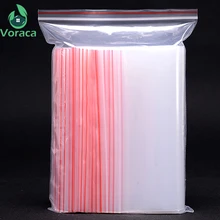 100 шт многоразовые пластиковые пакеты с застежкой самоклеющиеся прозрачные герметичные полиэтиленовые пакеты для упаковки пищевых продуктов